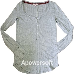 Victoria's secret Gray shimmer lounge wear top size S